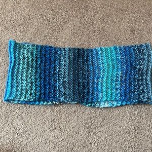 Blue infinity scarf